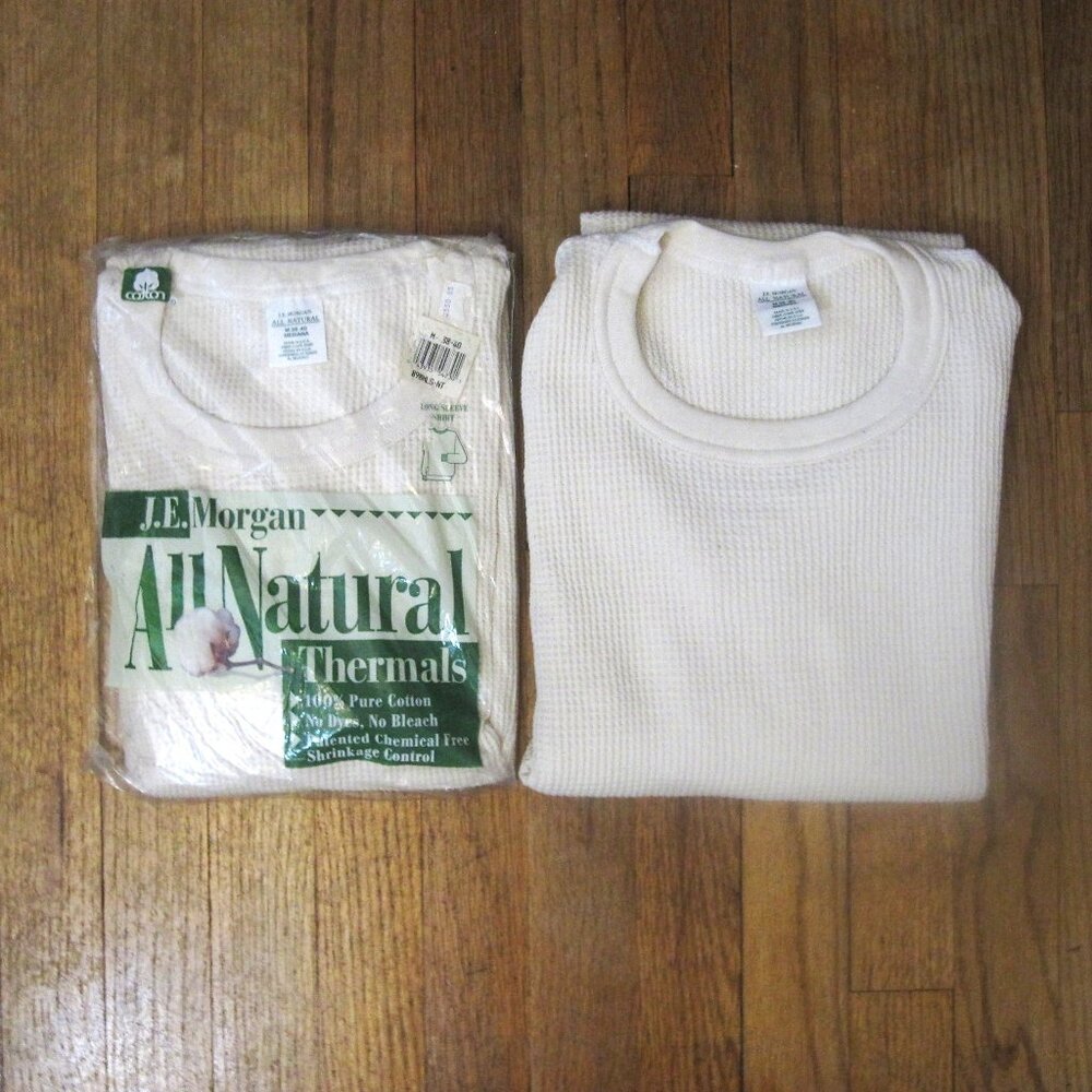 Vintage J.E. Morgan USA Made Thermals 100% Cotton (x2)